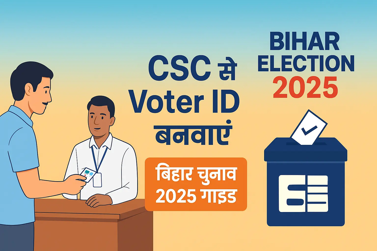 Bihar Election 2025 के लिए CSC से Voter ID  बनवाने की पूरी प्रक्रिया
